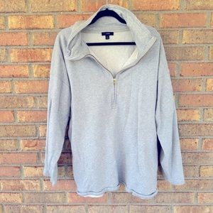 J Crew 1/4 Zip Sweatshirt Tunic
